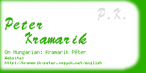 peter kramarik business card